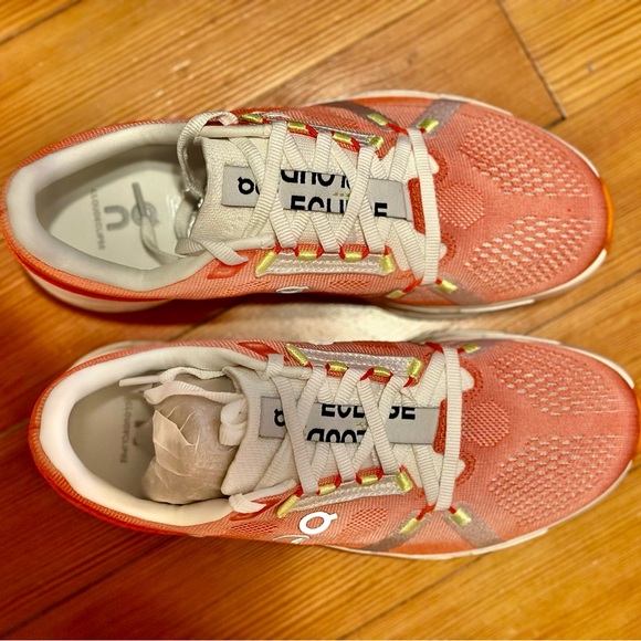 On Cloudeclipse Women’s Running Sneakers Orange Flame Ivory 8.5 NIB - Picture 3 of 7